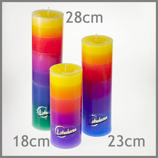Lotuskerzen - 18cm - RAINBOW