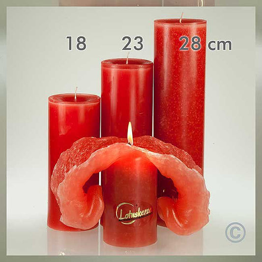 Lotuskerzen - 18cm - ROSTROT